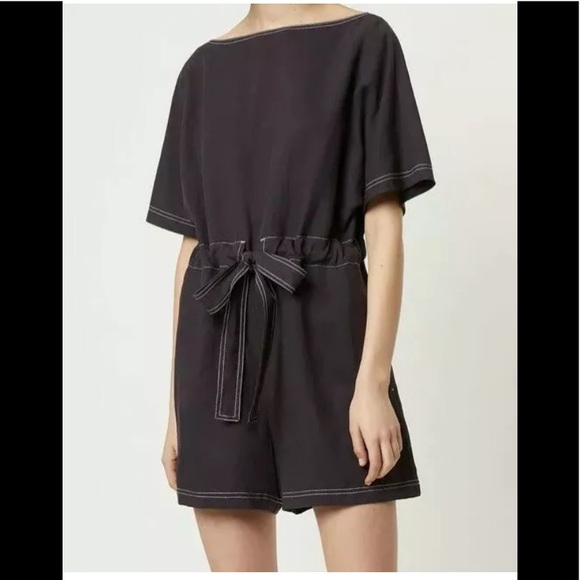French connection linen blend romper jumpsuit 6 - Picture 1 of 9